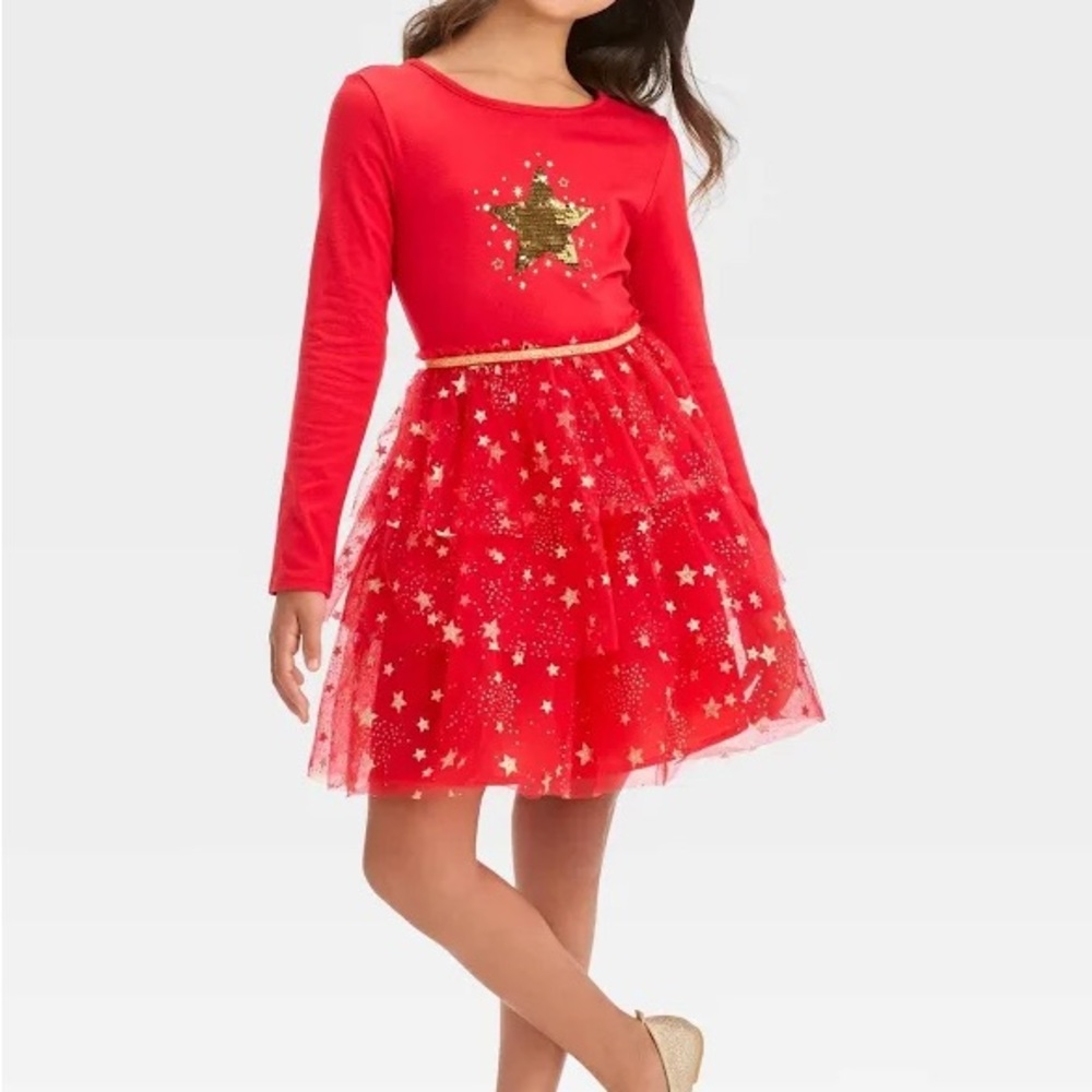 Cat & jack long sleeves tulle dress